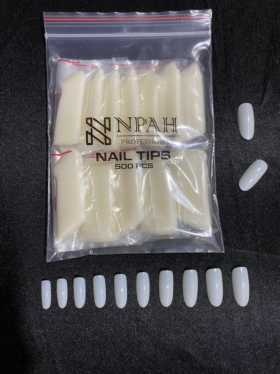 NPAH Oval Nail Tips Full Cover 500Pcs Round Acrylic False Nails DIY Nail Art, 10 Sizes (NATURAL,7N)-picture-38