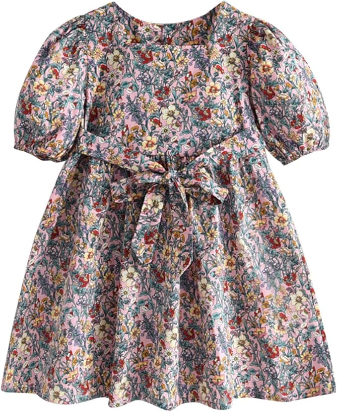 Amazon ドレス 子供子供用ワンピース プリンセス ワンピース 子供服 女の子 キッズ Amosjoption ワンピースドレス 袖なし 花柄 プリンセスドレス キッズ服 子供服 女の子 男の子 子供日 七五三 通園 誕生日 お出かけ 普段着 春 夏 01 ピンク 7 ワンピース