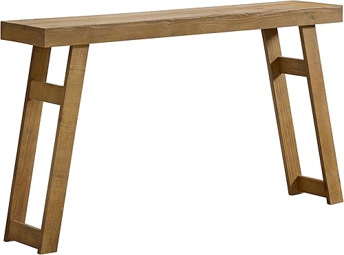 Miniatura 6 de Alaterre Furniture Lawas - Mesa consola de madera maciza  Mesa de entrada moderna de 56 pulgadas  Muebles de sala de estar de fácil montaje para