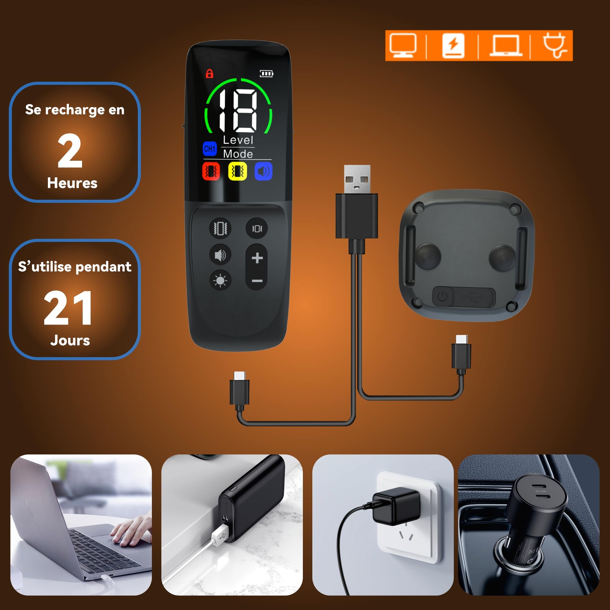 Collier de Dressage, Conformes à La Nouvelle Loi 2025 - Collier Vibrant - Portée de 2500 Mètres, Rechargeable avec 4 Modes Lumières LED/Son/Vibration/Forte Vibration, Résistant à l'eau IP67
