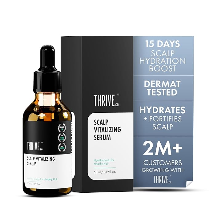 ThriveCo Scalp Vitalizing Serum | Tightens Scalp Skin, Combats Inflammation, Gives Hydration, Prevents Hair Breakage, Makes Hair Stronger From The Roots & Promotes Hair Growth | For Men & Women | 50ml