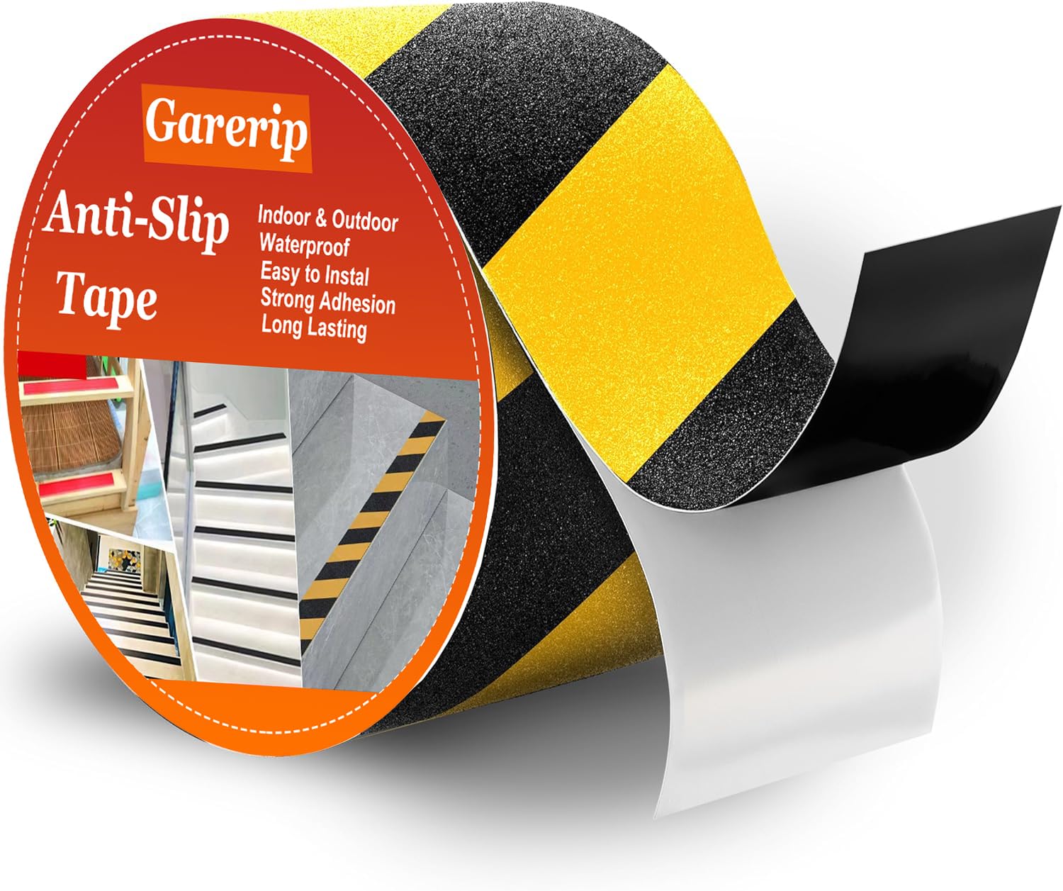 Garerip Anti Slip Traction Tape, Non-Slip Grip Adhesive Tape to Indoor or Outdoor Stair, Tubs, Boats, Safety Grip Tape Non Skid Roll for Stair Steps (