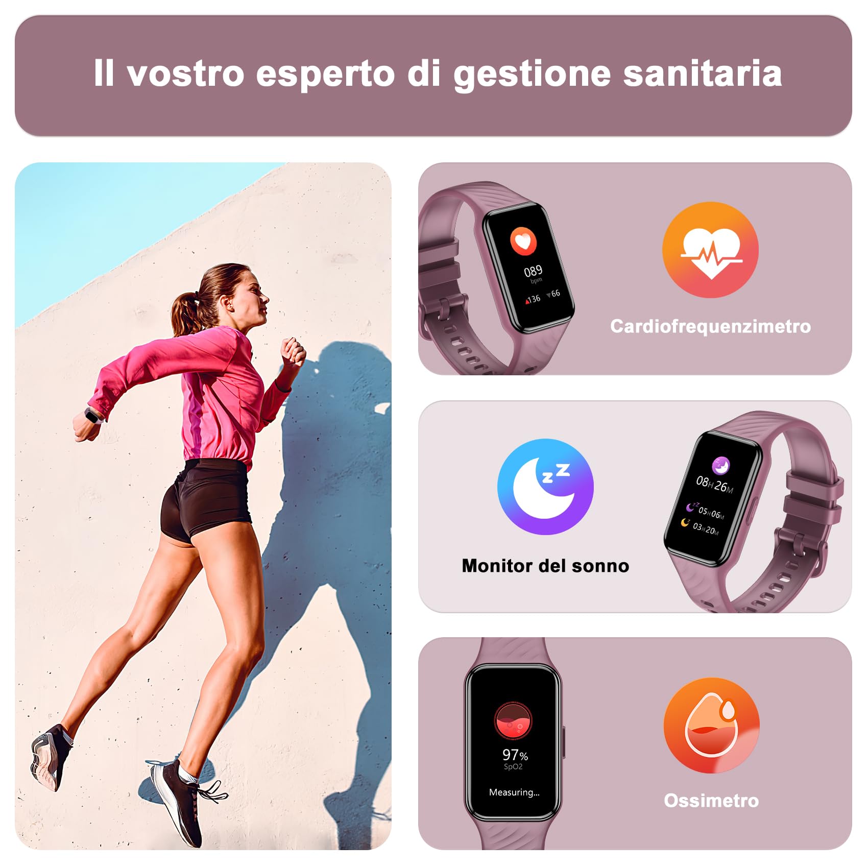 Blackview Smartwatch Uomo Donna,Orologio Fitness Cardiofrequenzimetro 110+ Sportive/SpO2/Sonno/Contapassi, Notifiche Smart Watch Activity Tracker per iOS Android(2 Cinturini)