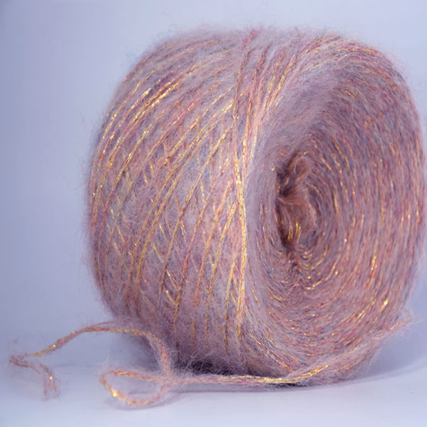 Przędza moherowa metalizowana 50g gruba merceryzowana do dziergania akrylowa szenilowa Burly Spun nici szydełkowe(Violet)