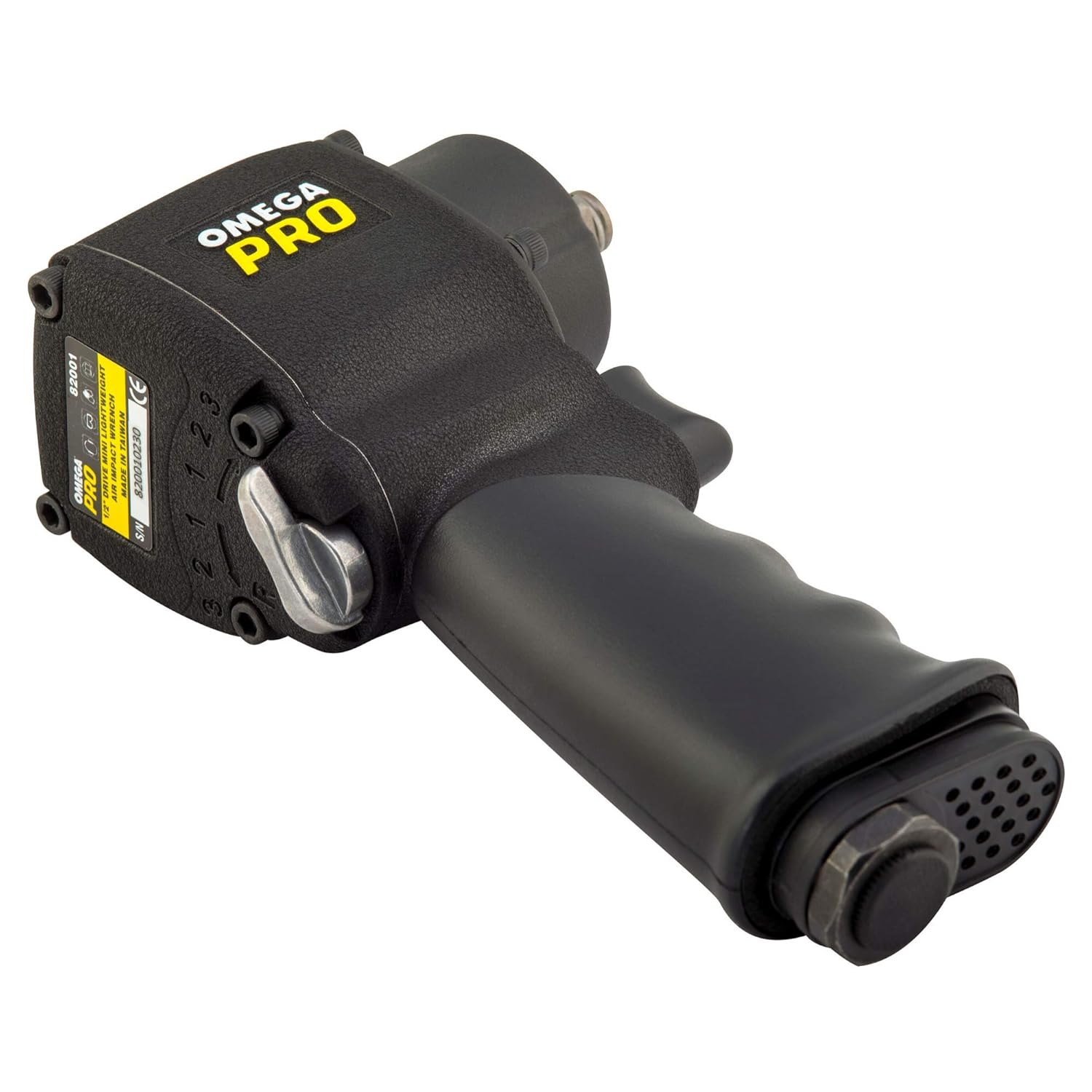 Omega Pro 82001 1/2 Inch Air Impact Wrench - Mini Pneumatic Compact Impact Gun 500 ft/lb