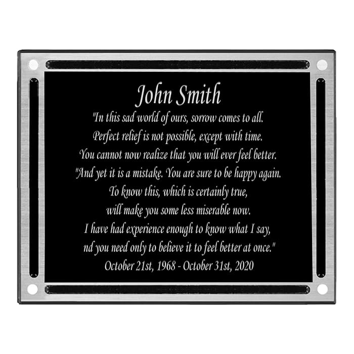 Buy NEW WORLD ACCENTS Personalized Memorial Plaque, Grave Marker