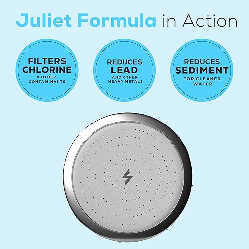 Miniatura 4 de THE JULIET FILTERED SHOWER HEAD - Luxury High Pressure Shower Head with Filters - Removes Impurities for Healthier Hair and Skin - Reduces Hair