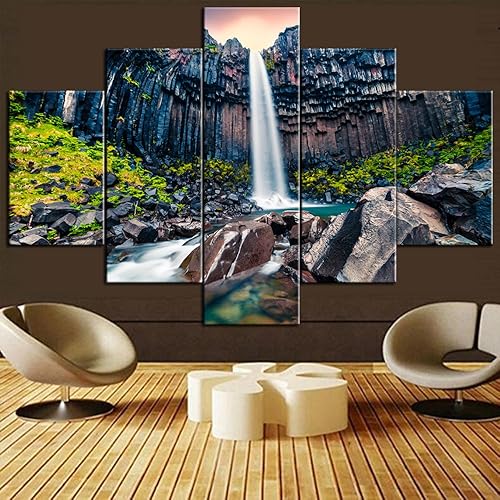 Vista 207 de Paisaje de 5 piezas pintura sobre lienzo