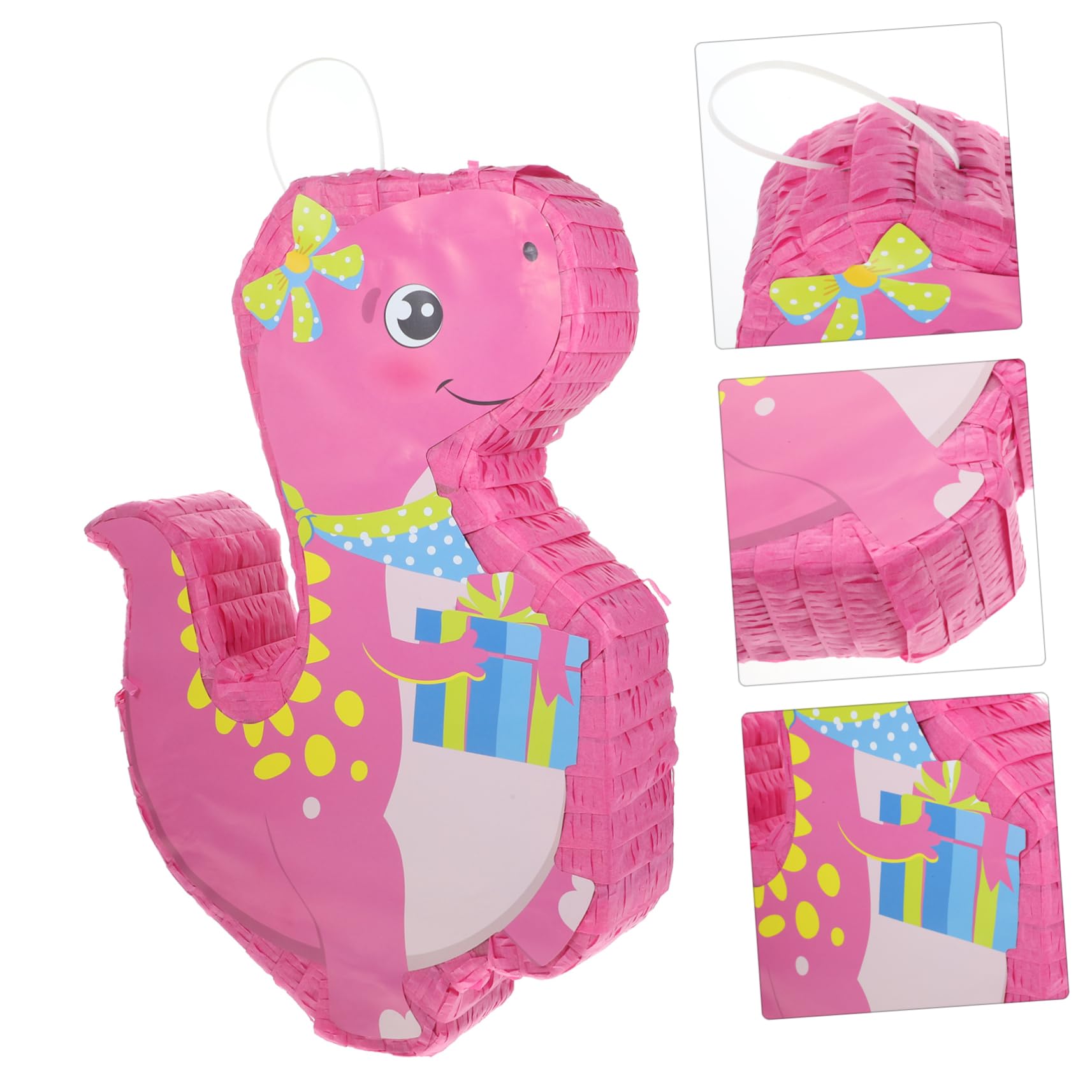 Piñata Dinosauro Rosa in Carta per Festa Compleanno Ragazzo Ragazza, Decorazione Divertente e Gioco per Eventi e Festival a Casa