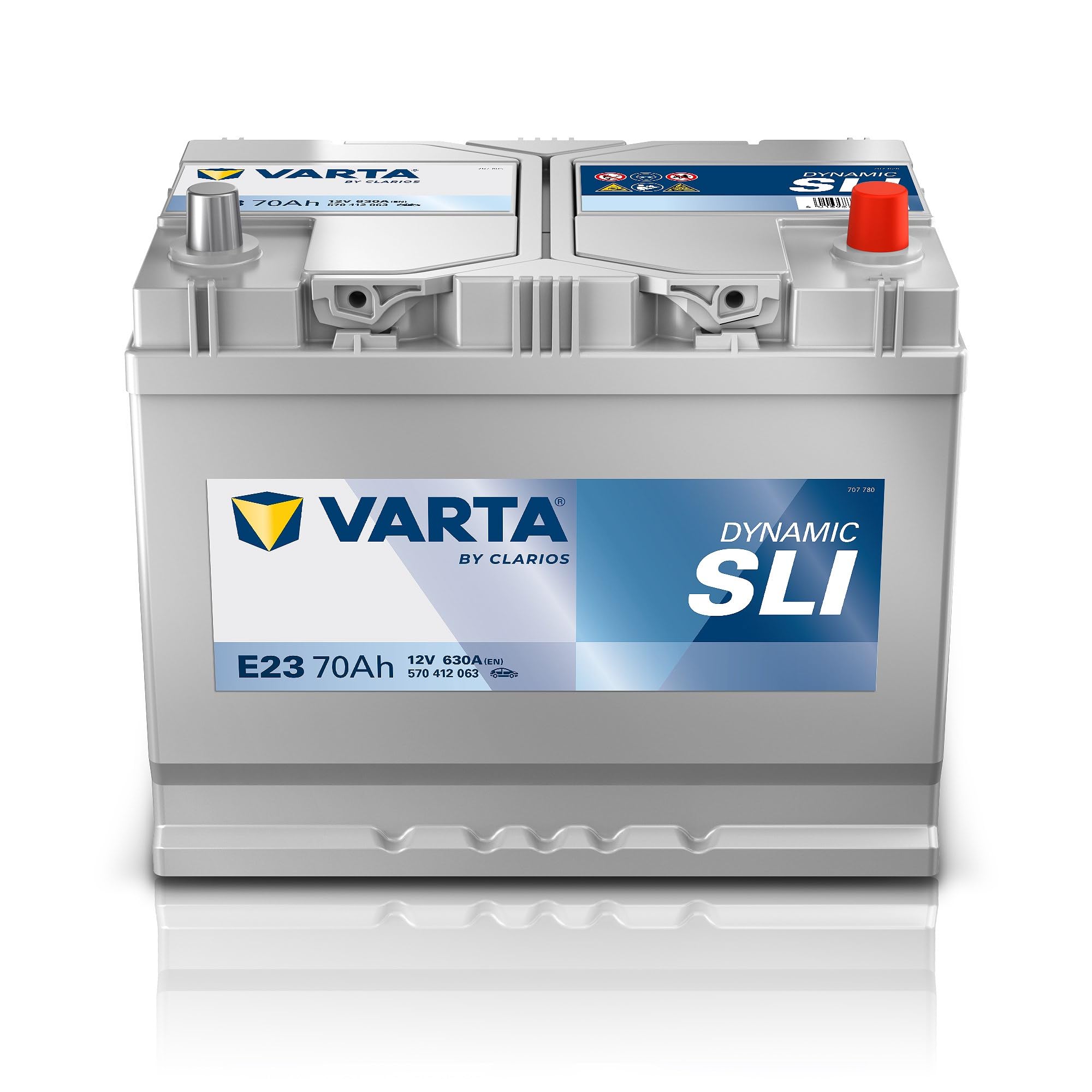 VARTA Automotive DYNAMIC SLI (E23) 12V 70Ah 630A - Batteria auto al piombo-acido per veicoli standard senza start-stop - Batteria di avviamento per fabbisogno energetico base - senza manutenzione