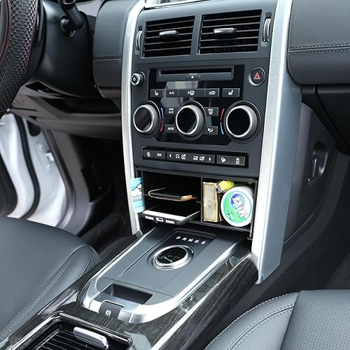Miniatura 6 de METYOUCAR para Land Rover Discovery Sport 2015 2016 2017 coche estilo consola central de plástico multifunción caja de almacenamiento teléfono
