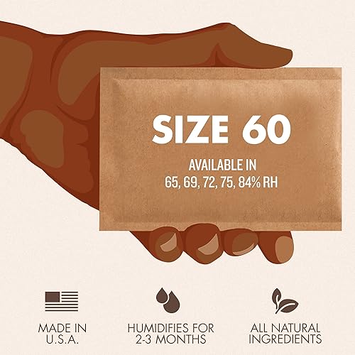 Vista 33 de Boveda - Paquete de control de humedad de doble vía y 320 g - Sellados de manera individual Papel kraft