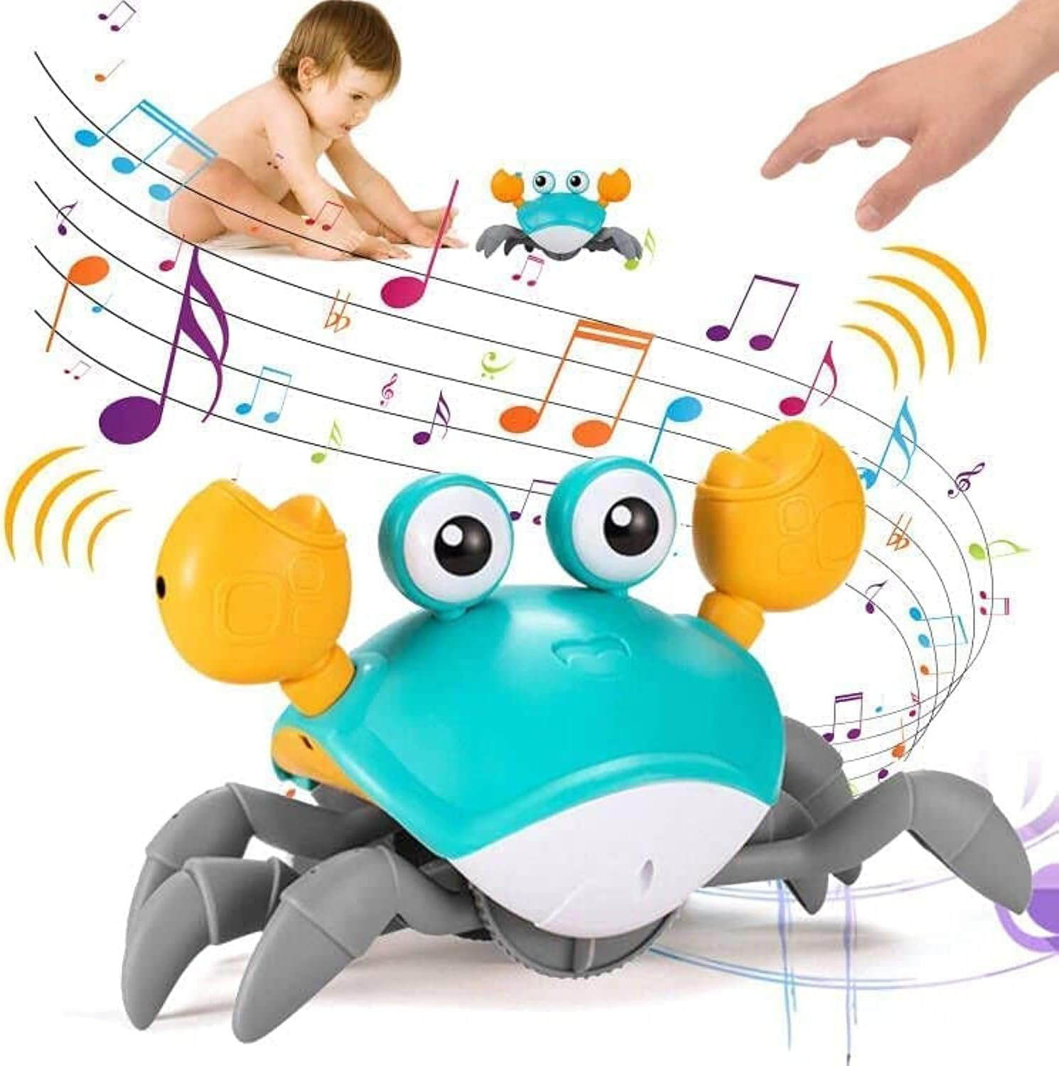 FunBlast Crawling Crab Toy for Kids – Dancing Crawling Baby Toys, Electronic Walking Moving Toys for Babies Infant Toddlers Fun Play Interactive Early Learning Educational Toys (Blue) (B0CK6KFYP7) Amazon Price History, Amazon Price Tracker