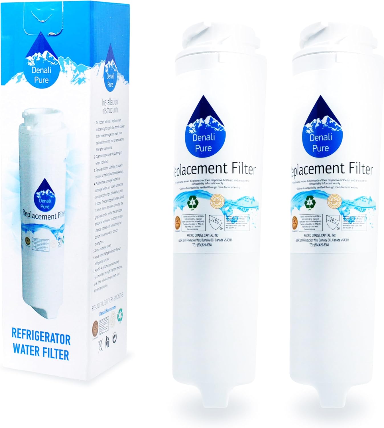 2-Pack Replacement for General Electric PS951515 Refrigerator Water Filter - Compatible with General Electric PS951515 Fridge Water Filter Cartridge