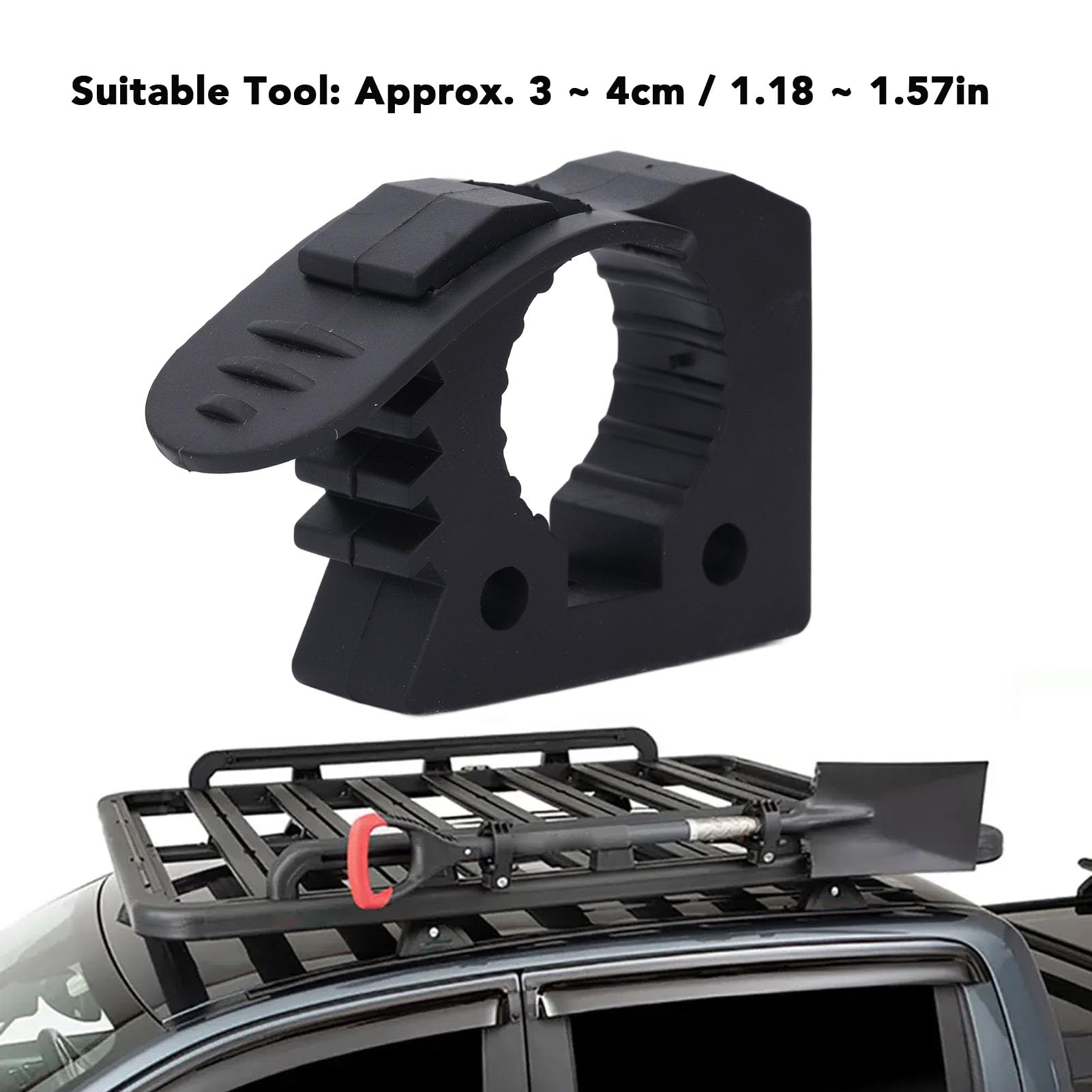 Support De Pelle à Dégagement Rapide En Caoutchouc - Lot De 2 - Pour VTT, 4x4, Remorque - Capacité 11.8kg