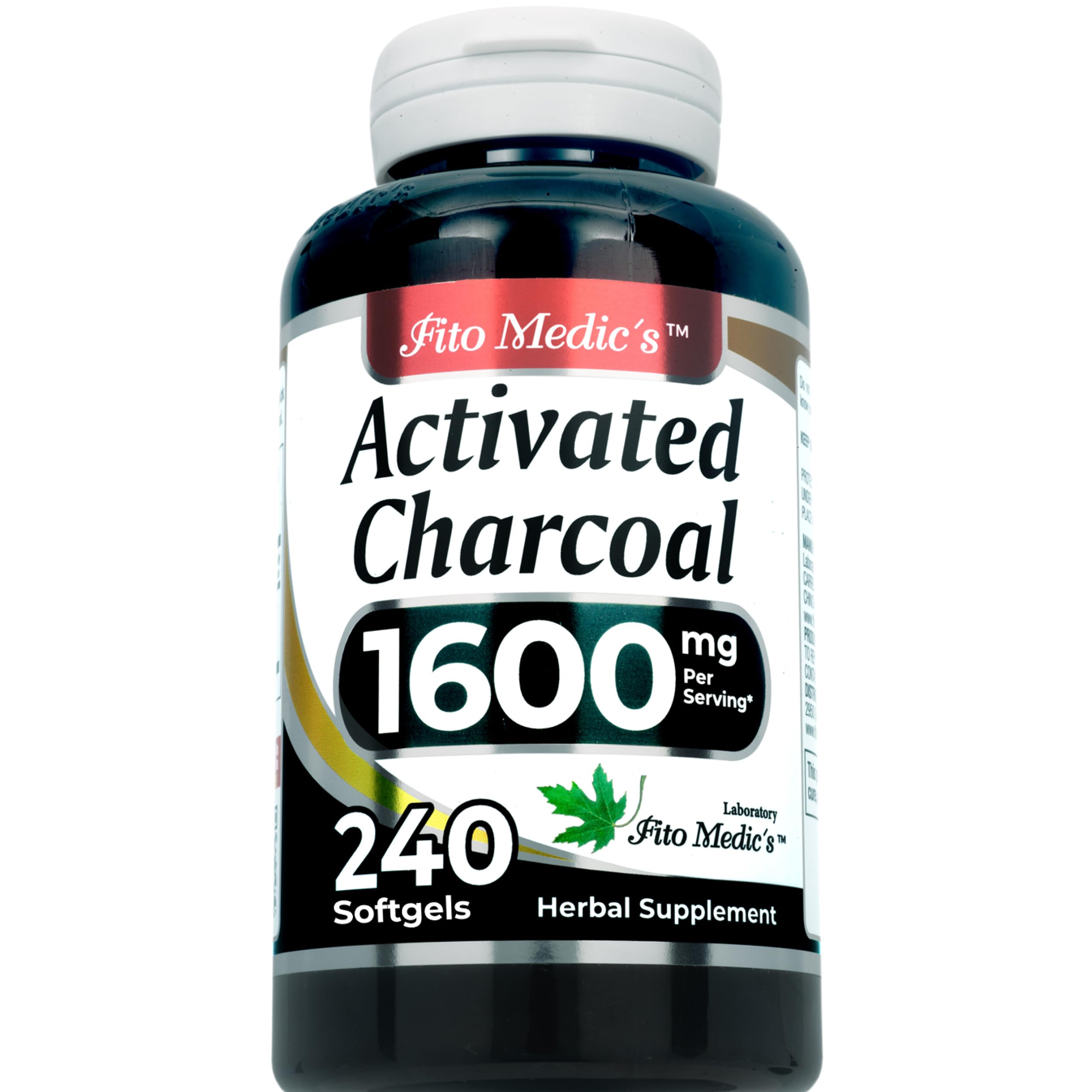 FITO MEDIC'S Lab | Activated Charcoal | 240 caps | Activated Charcoal Pills — Amazon image 3