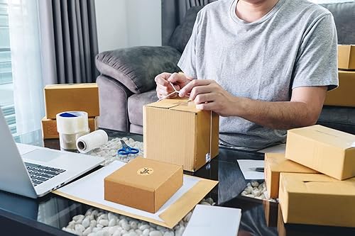 Miniatura 5 de Eupako Cajas de envío pequeñas de 4 x 4 x 2 pulgadas, paquete de 50 cajas de cartón corrugado marrón para embalaje de pequeñas empresas, caja de