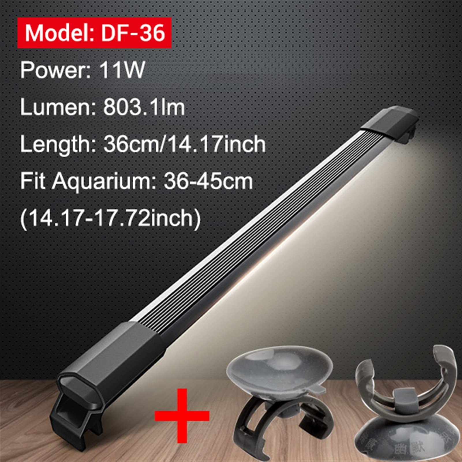 Luci Piscina 15-5. 5 cm. Acquario delle luci del serbatoio del pesce GUIDATO Illuminazione con staffa regolabile Lampada in lega di alluminio in lega di alluminio 1.1cm IP67. Luci subacquee impermeabi