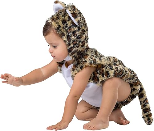 Miniatura 2 de Dress Up America Disfraz de leopardo para bebés, disfraz de animal para bebé, disfraz y sombrero de burbujas de leopardo para bebés