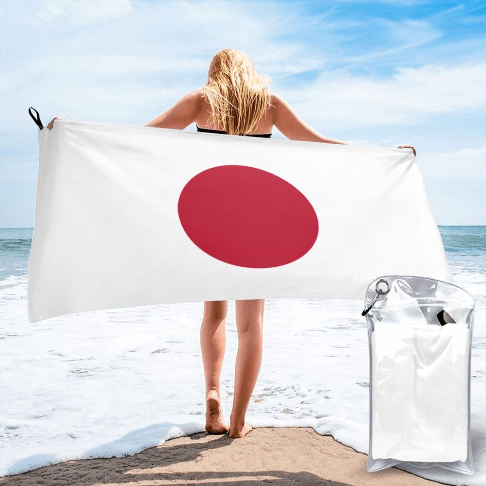 Toalla de piscina grande y suave con estampado de Japón para la playa