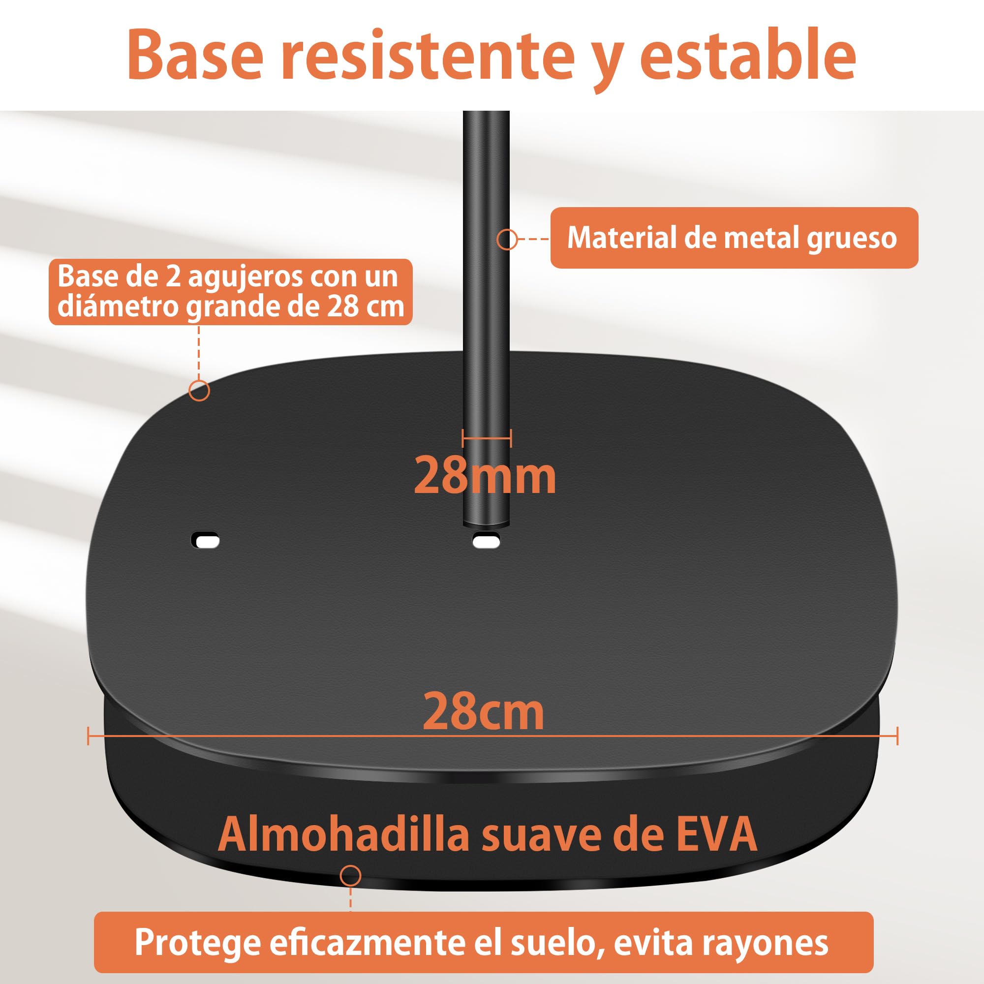 Soporte de Proyector de Metal, Altura Ajustable 90-126cm con Rotación de Ángulo de 360°, Ahorro de Espacio, Soporta hasta 5 kg, Compatible con Proyectores, Cámaras, Videocámaras y Más