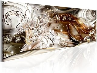 Diamond Painting Kit DIY 5D Lirios Marrones Pintura de Diamantes Diamante Cristal Punto de Cruz Bordado Painting para Adultos Niños Decoración Hogar (50x150cm)