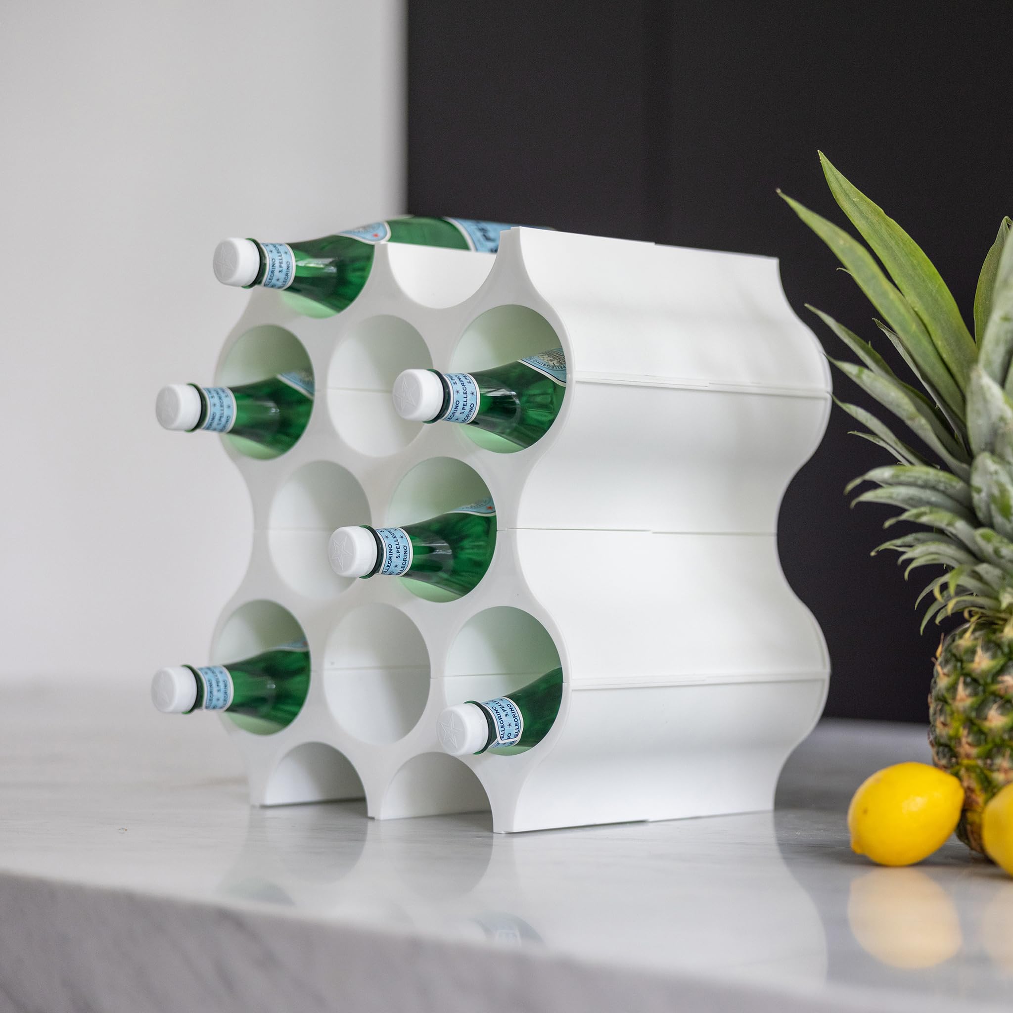 koziol etagère à bouteilles Set-Up, thermoplastique, Blanc, 23 x 35,3 x 36,4 cm