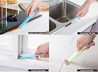 Vista 6 de raspador de plástico duro multipropósito, antirrayaduras, herramienta de limpieza de pegamentos, abridor de botellas y latas., Azul