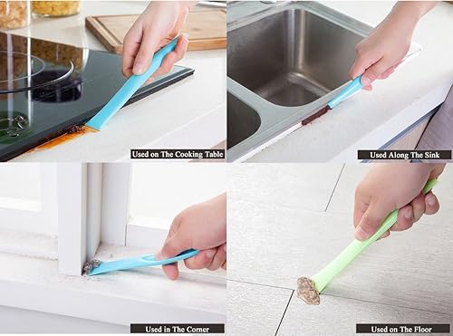 Miniatura 6 de raspador de plástico duro multipropósito, antirrayaduras, herramienta de limpieza de pegamentos, abridor de botellas y latas., Azul