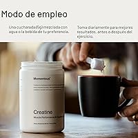 Vista 5 de Momentous - Polvo de monohidrato de creatina - Polvo de creatina Creapure - Apoya la fuerza, el músculo magro y la recuperación para hombres