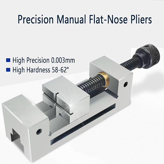 CNC Precision Bench Vise, Forged Steel Right-Angle Design for Grinding, Milling, EDM, Wire Cutting Machines