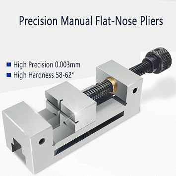 CNC Precision Bench Vise, Forged Steel Right-Angle Design for Grinding, Milling, EDM, Wire Cutting Machines