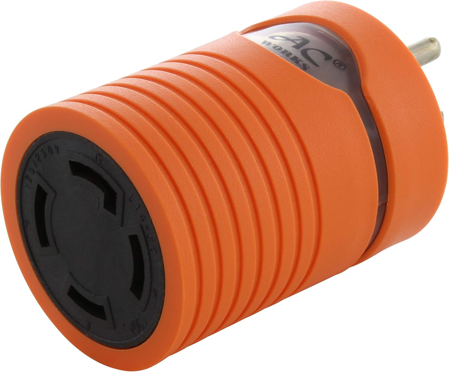 AC WORKS Generator to Transfer Switch L14-30 Inlet Box Adapter (15Amp Household to L14-30 Compact)