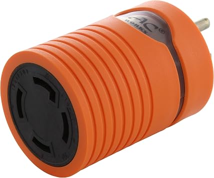 AC WORKS Generator to Transfer Switch L14-30 Inlet Box Adapter 15Amp Household to L14-30 Compact
