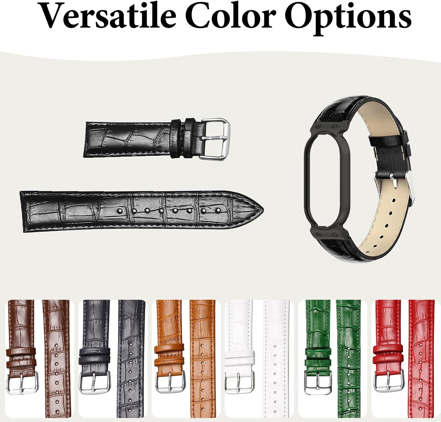 Leather Band with Case Base for Plaud NotePin & NotePin S Voice Recorder, Comfortable Wristband, Wearable AI Voice Memo Recording Accessory for Women