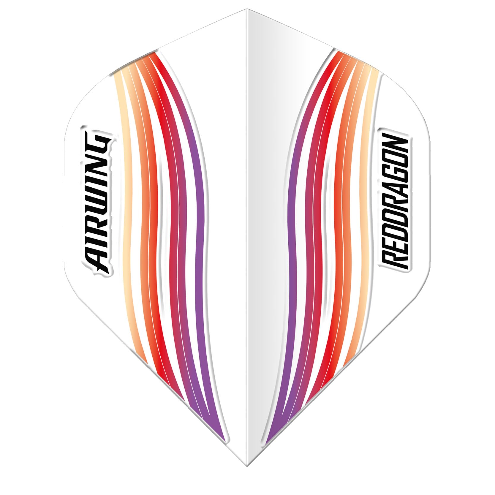 RED DRAGON Airwing Unique Moulded Red Wave Standard Dart Flights 1 Set Per Pack (3 Dart Flights in total)