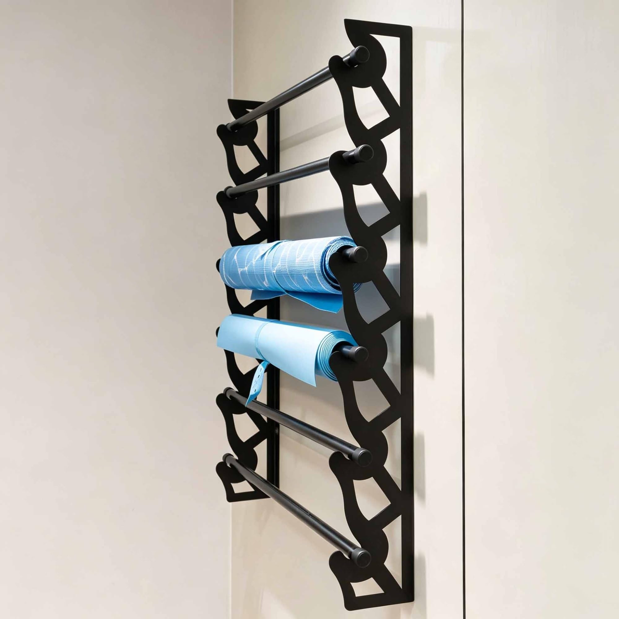 Organizador de Vinilo para Pared, Soporte para Rollos de Vinilo | Estante para papel tapiz con 10 orificios, soporte portátil para rollos de vinilo, ideal para oficina, garaje o taller