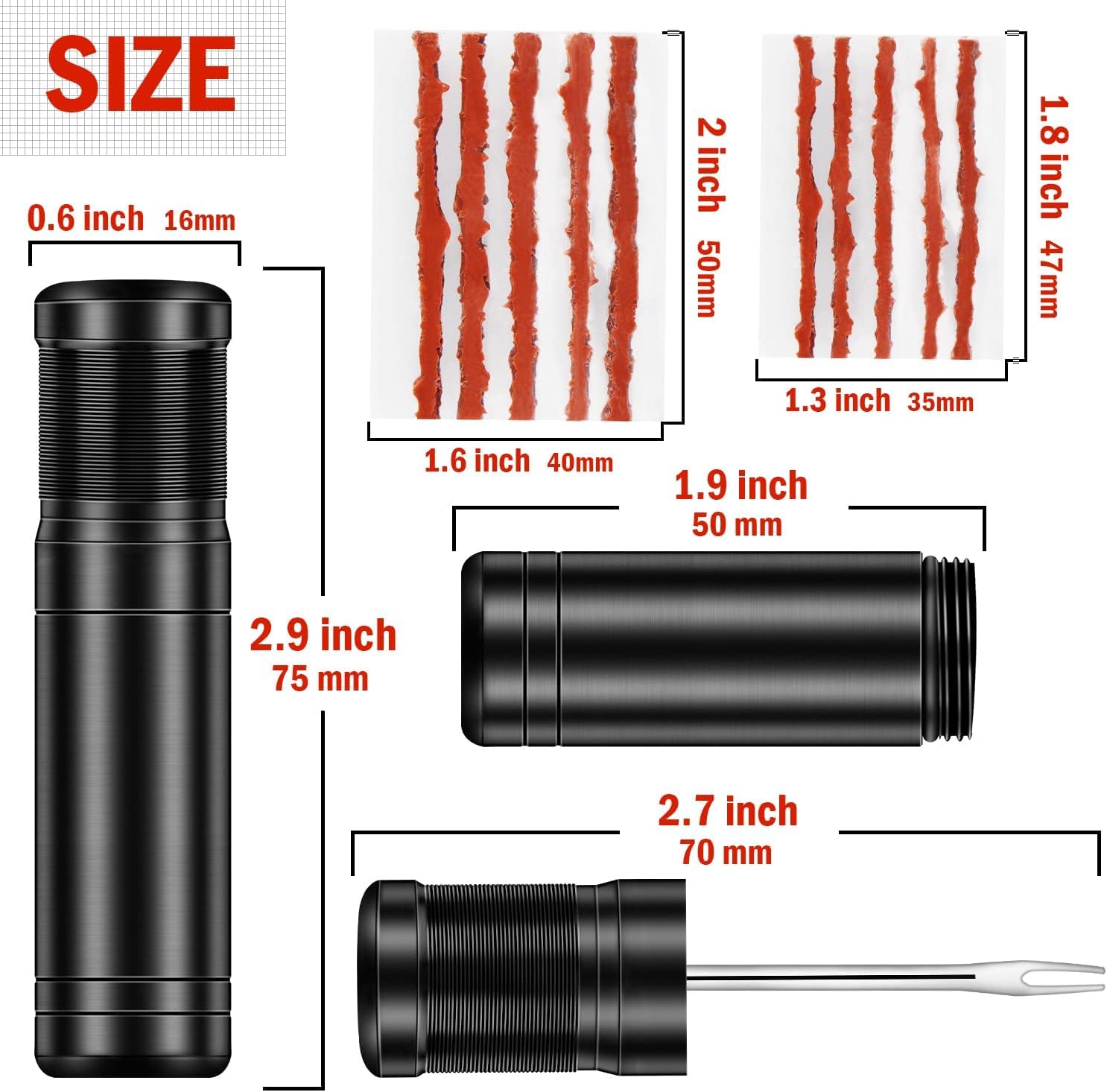 AKONE Tubeless, Kit di riparazione di pneumatici da bicicletta, per MTB e da corsa, riparazione rapida, pneumatici tubeless kit di riparazione per strada, tubeless kit di riparazione tubeless