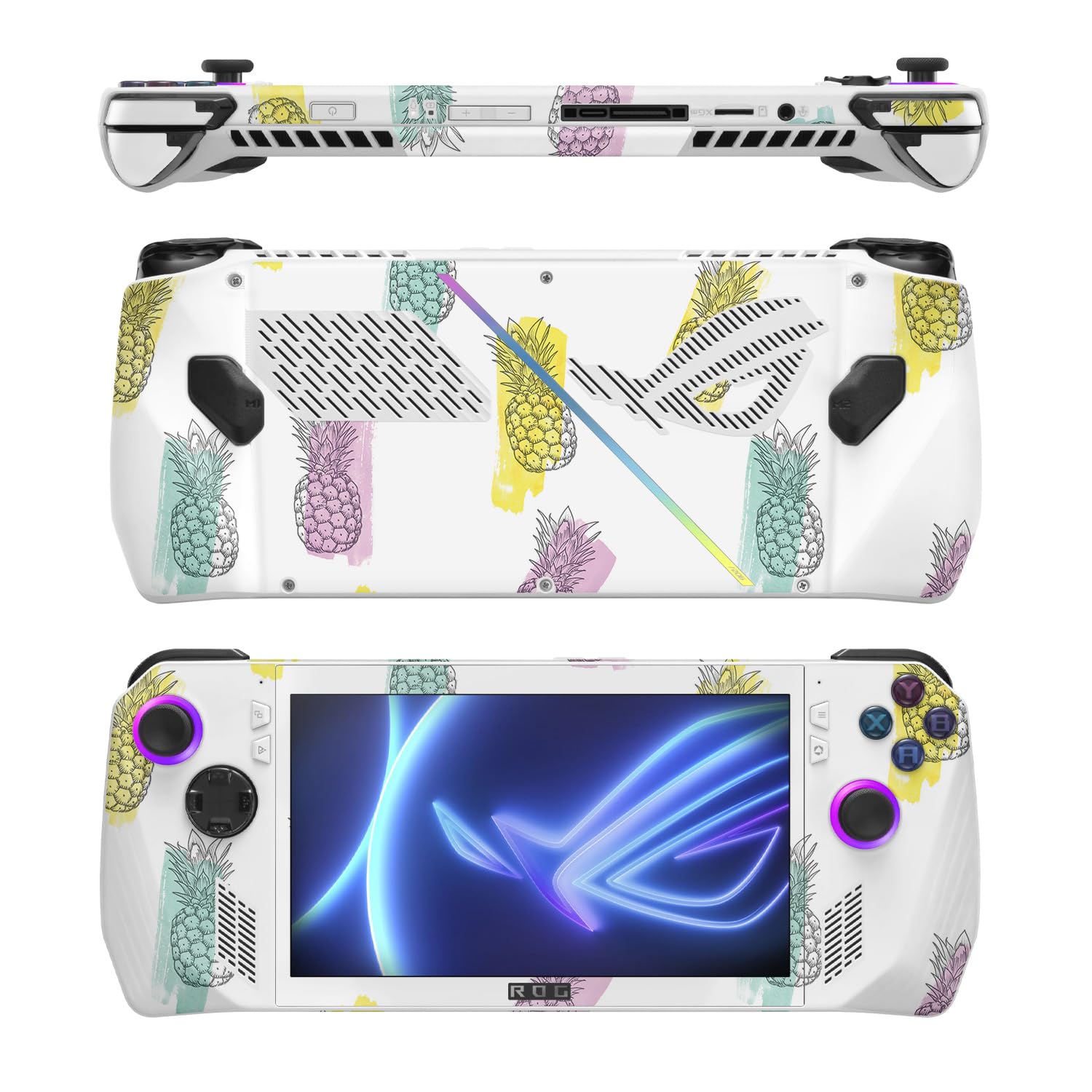 MightySkins Skin Compatible with Asus ROG Ally - Funky Pineapples | Protective, Durable, and Unique Vinyl Decal wrap Cover | Easy to Apply, Remove, and Change Style