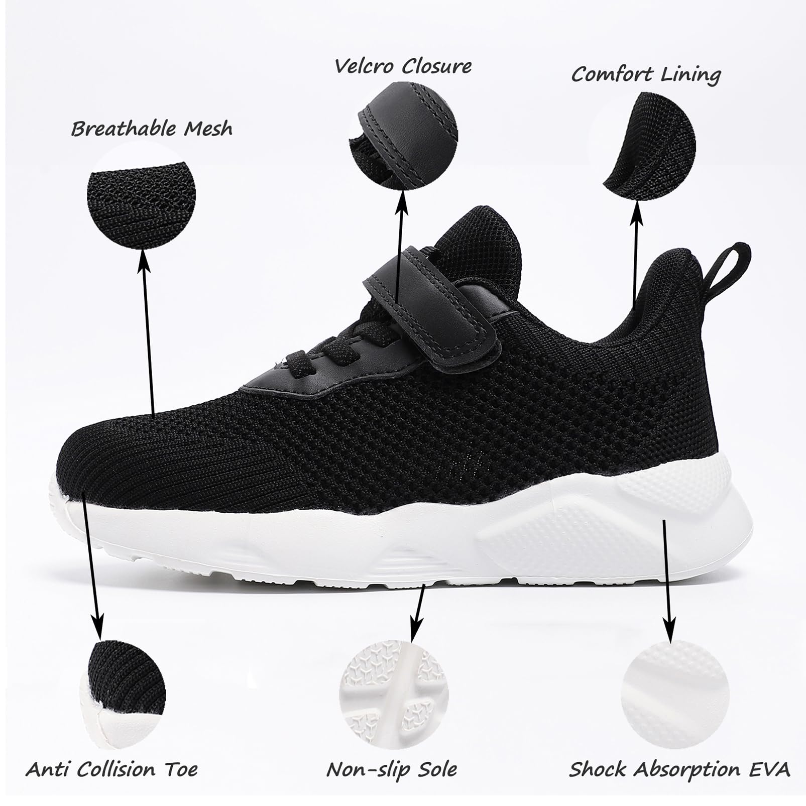 Chaussures de Course pour Enfant Garçon Tennis Chaussure de Sports Fille Respirante Basket Mode Antidérapantes Sneakers Légère Sport Running Shoes