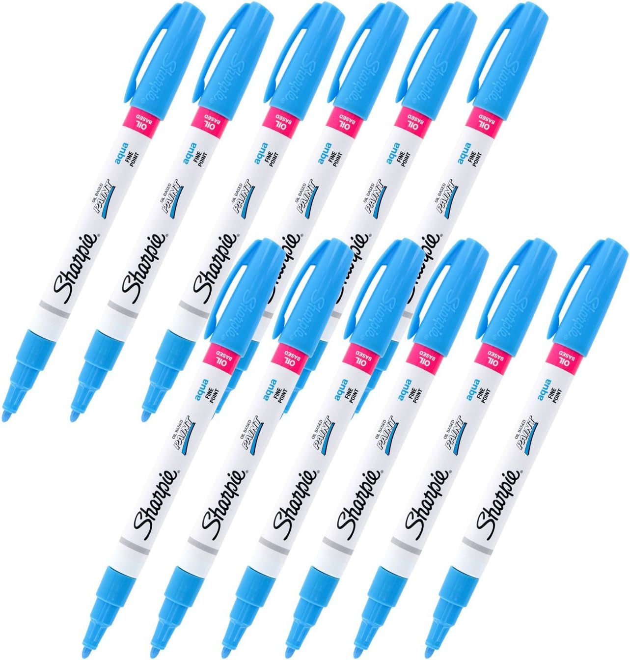 Sharpie OilBased Paint Marker, Fine Point, Aqua Ink, Pack