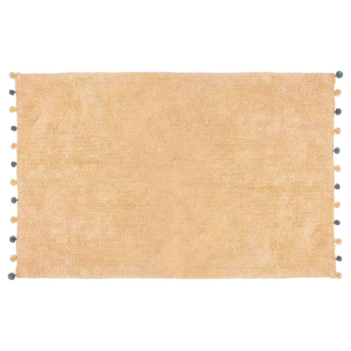Tapis Enfant en Coton Beige avec Pompons 100 x 150 cm - Atmosphera