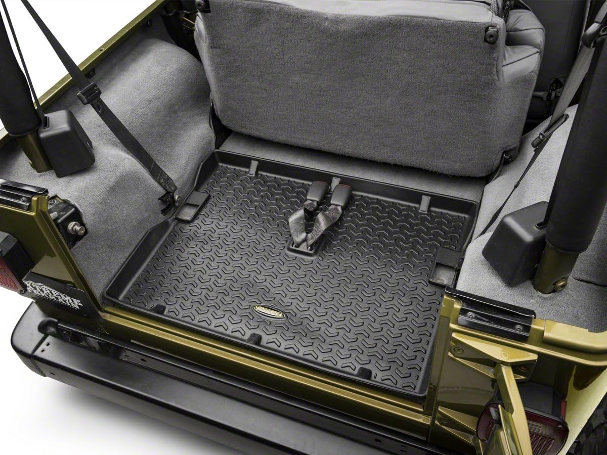 Barricade Cargo Liner; Black Compatible for 97-06 Jeep Wrangler TJ, Excluding Unlimited