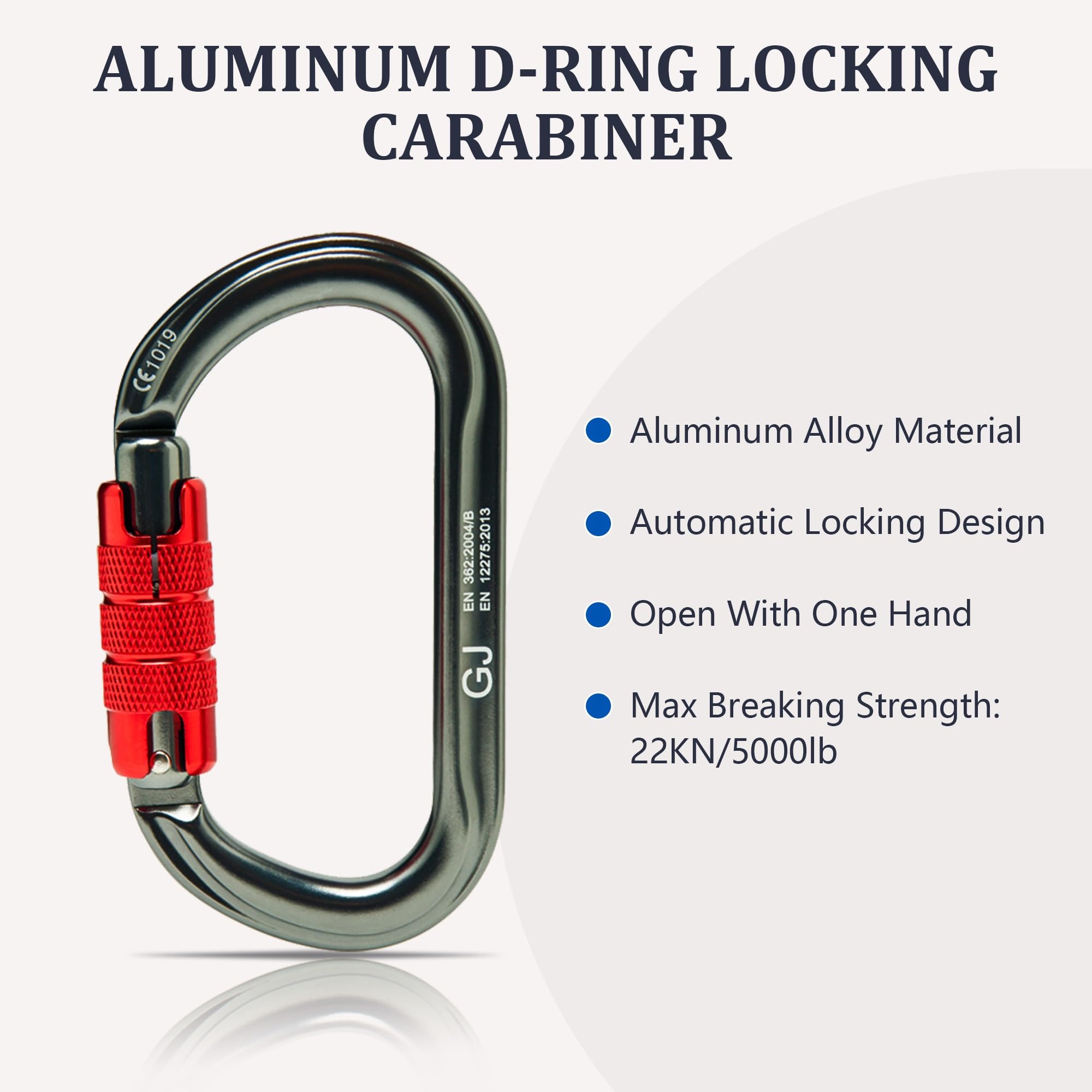 Lanyard de sécurité d'escalade,3m,Matériel en alliage d'aluminium,Corde de protection contre la chute avec couverture protectrice tissée,Tailler les arbres,Construction à haute altitude,EN358, CE