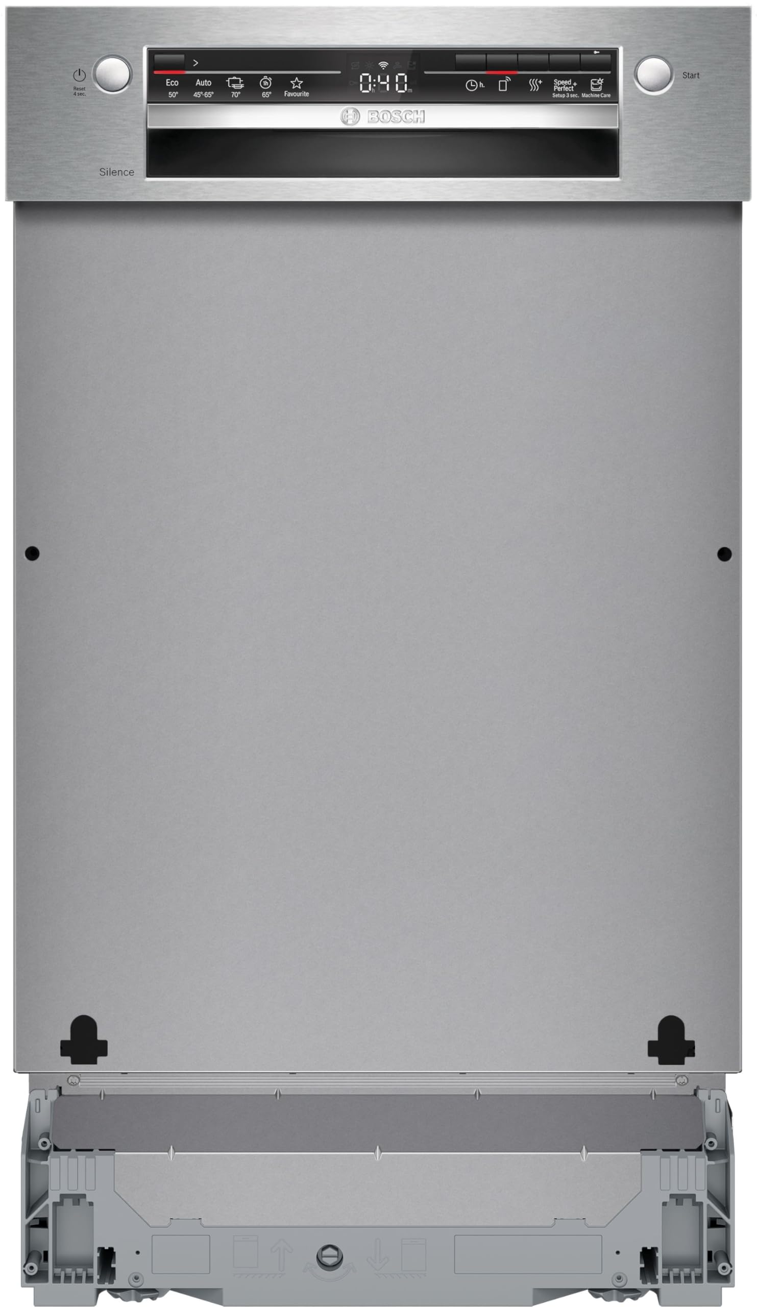 Bosch Série 2 Lave-vaisselle encastrable 45 cm 10 couverts Home Connect Bandeau metallic