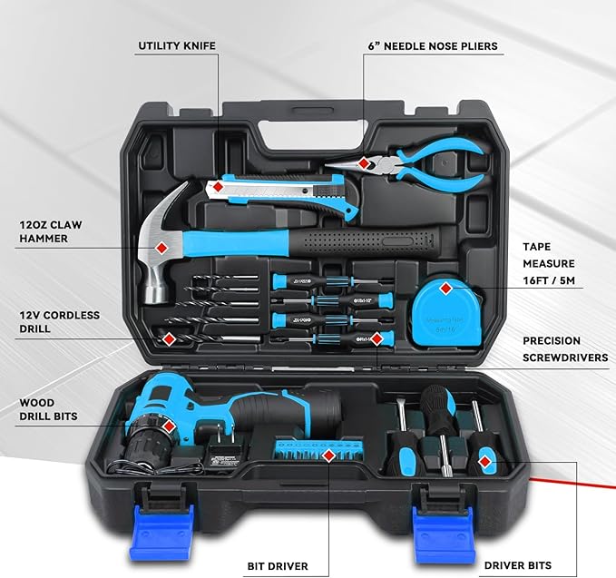 Kit de Taladro Inalámbrico Auto Dynasty 12V 27 Piezas con Estuche miniatura 2