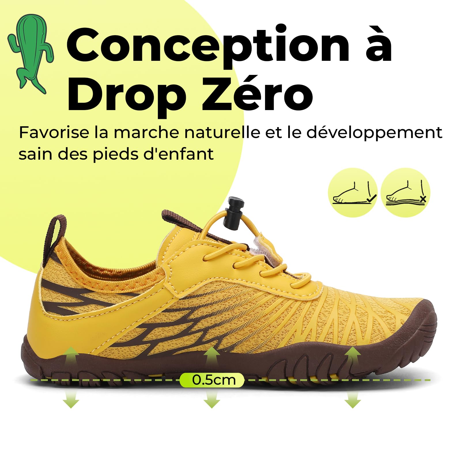 SAGUARO Chaussure de Plage Enfant Barefoot Shoes Fille Garçon Chaussure d'eau Plage Mer, 25-35