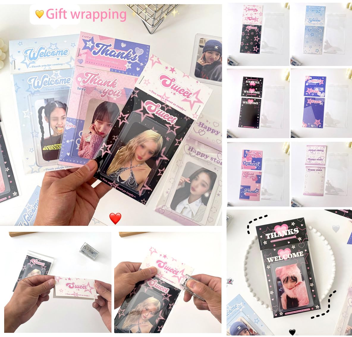 Amazon.co.jp: 6 Kpop フォトカードホルダー キーチェーン トップ