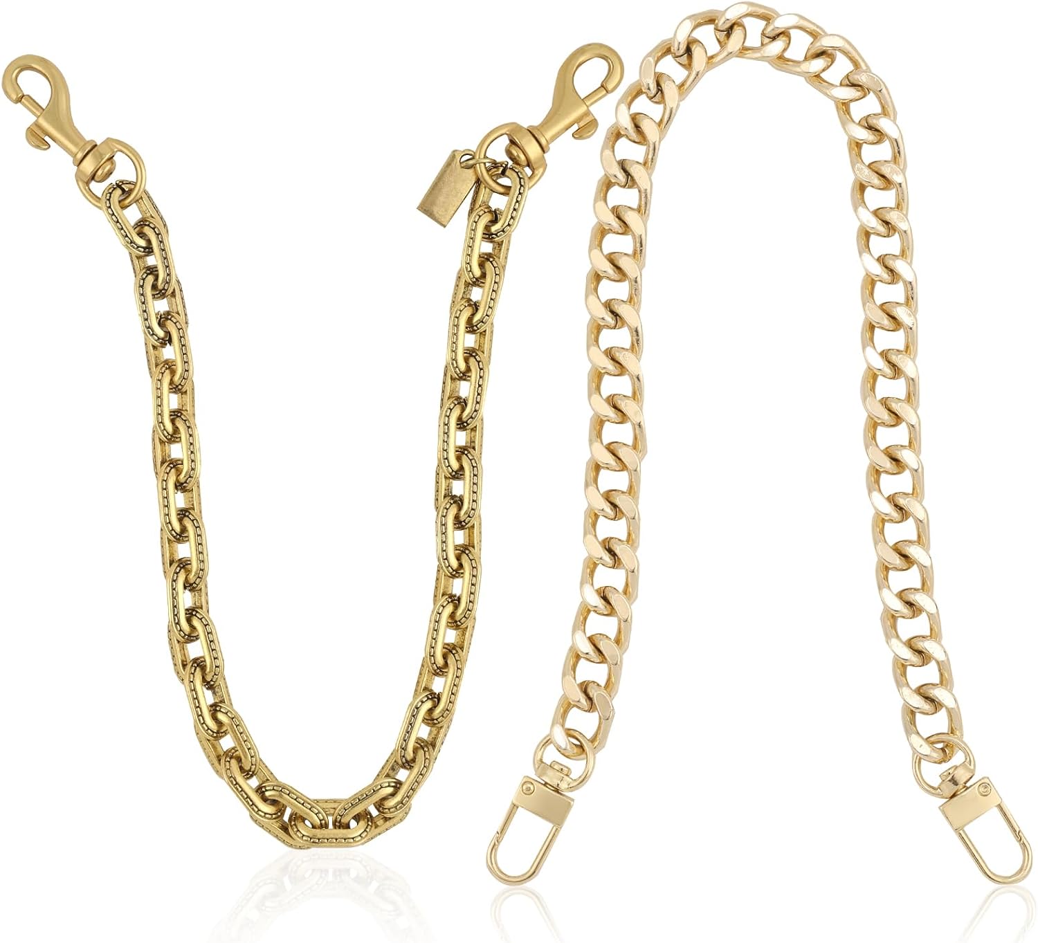 CORVIDA 2 Pack Purse Chain, 15.7 Inch Gold Bag Extender Chain, Luxe Handbag & Wallet Tote Bags Accessories Gifts for Women
