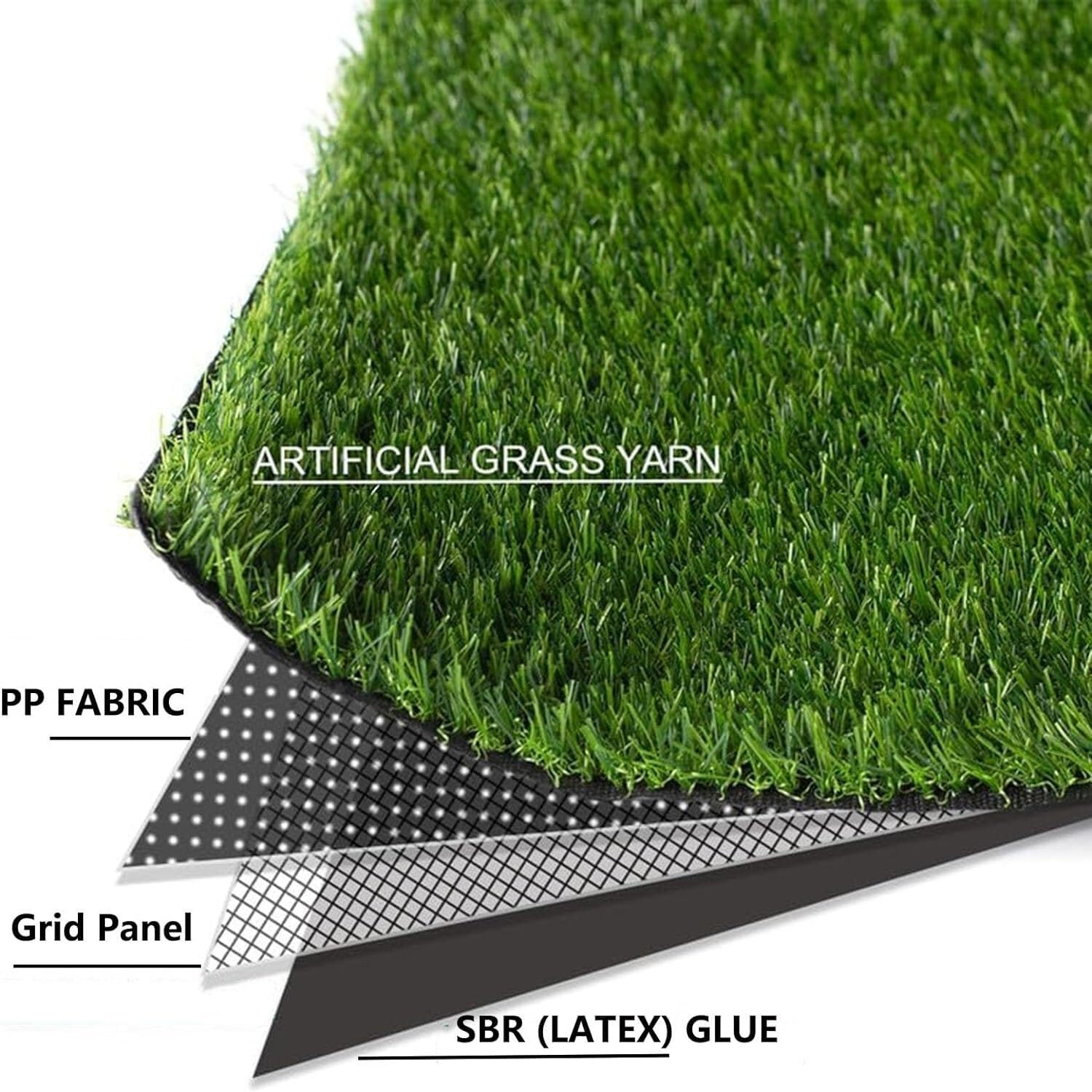 sztucznej trawy Syntetyczna sztuczna trawa, dywanik ze sztucznej trawy do dekoracji ogrodu, balkonu, patio wykładzina trawnikowa(2x3m(6.56x9.84ft))